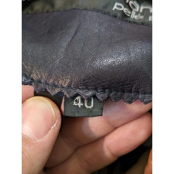 Vintage Marc Buchanan Pelle Pelle Mens Size 40 Global 1994 Navy Leather Trench - Picture 9 of 15